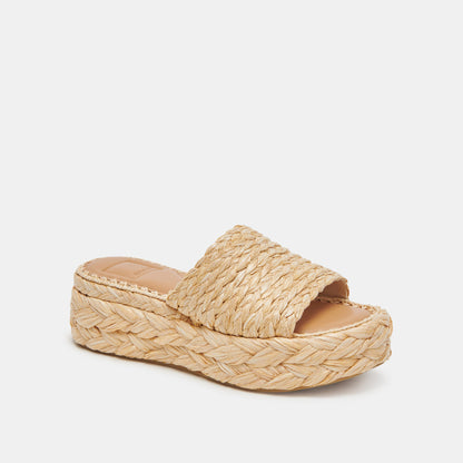 Dolce Vita SHOES Chavi Sandals in Lt. Natural Raffia - Dolce Vita Shoes