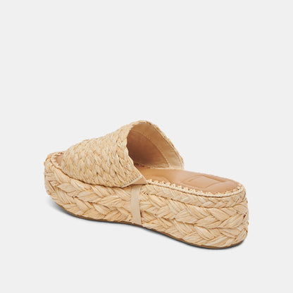 Dolce Vita SHOES Chavi Sandals in Lt. Natural Raffia - Dolce Vita Shoes