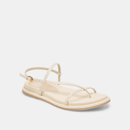 Dolce Vita SHOES Dallen Off White Leather Sandals