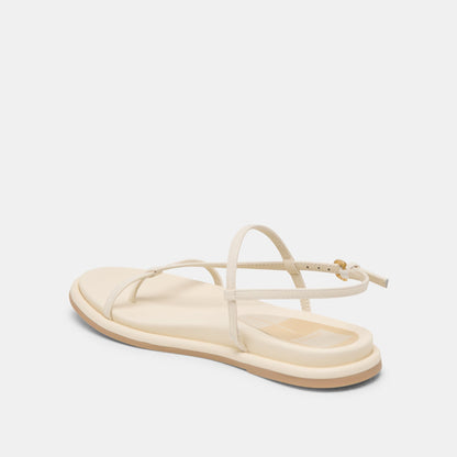 Dolce Vita SHOES Dallen Off White Leather Sandals
