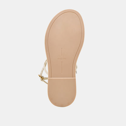 Dolce Vita SHOES Dallen Off White Leather Sandals