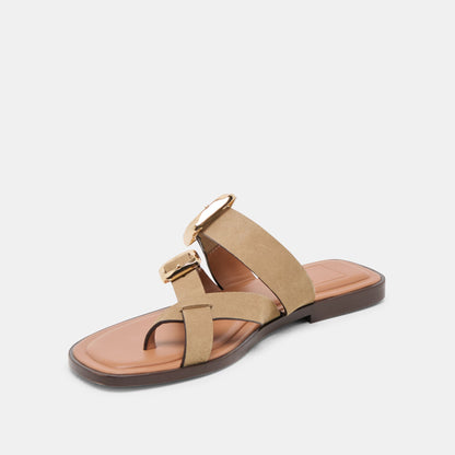 Dolce Vita SHOES Shore Taupe Suede Sandals