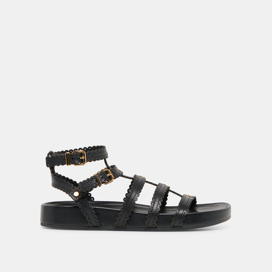 Dolce Vita SHOES Susana Black Leather Sandals