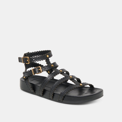 Dolce Vita SHOES Susana Black Leather Sandals