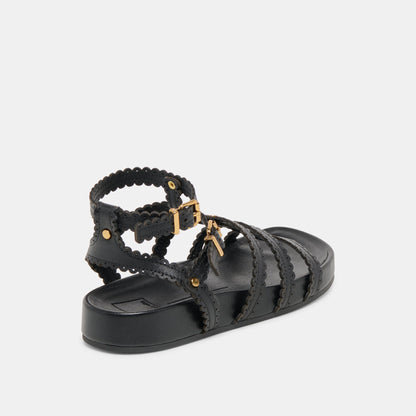 Dolce Vita SHOES Susana Black Leather Sandals