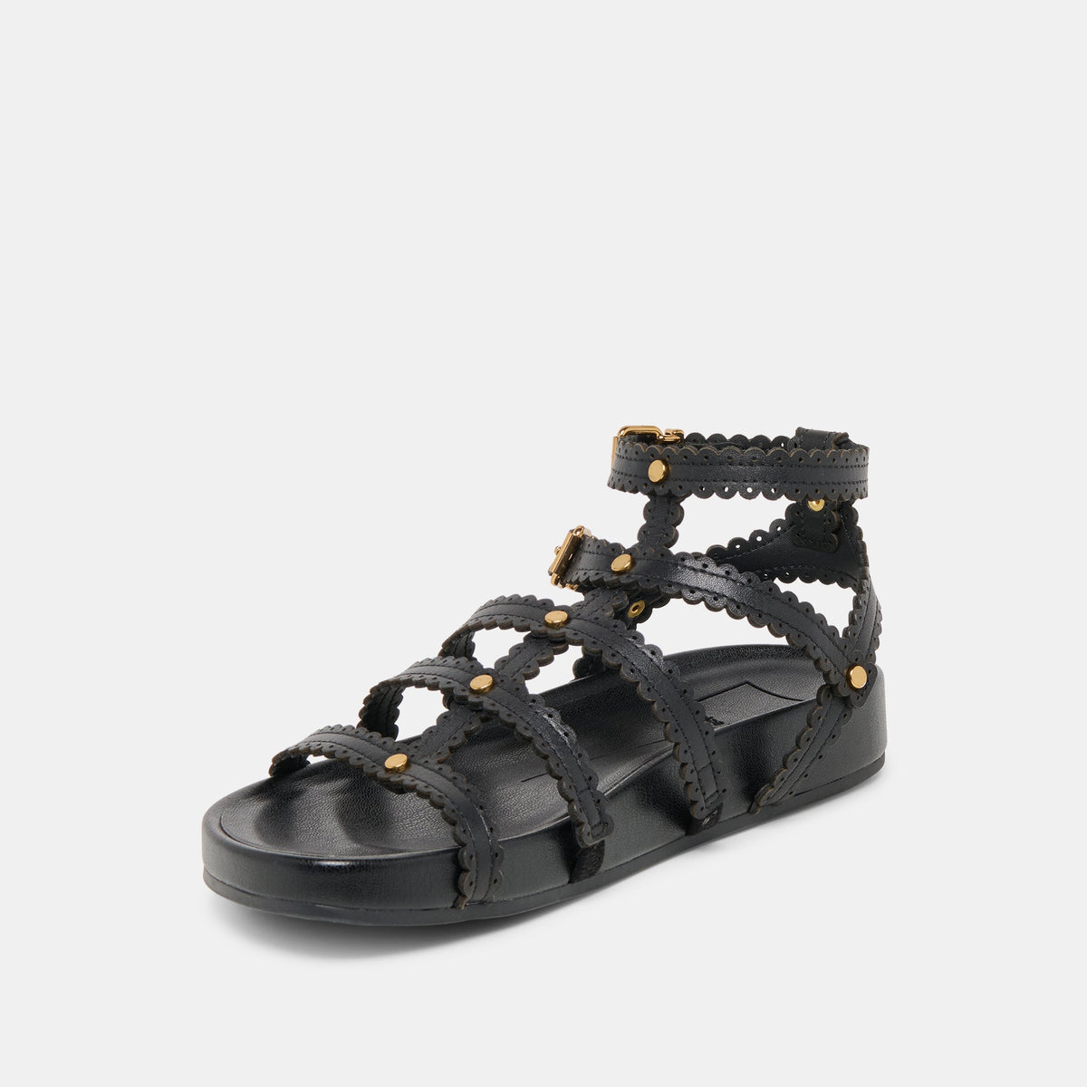 Dolce Vita SHOES Susana Black Leather Sandals