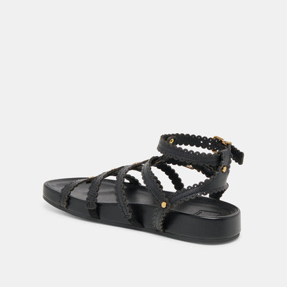 Dolce Vita SHOES Susana Black Leather Sandals