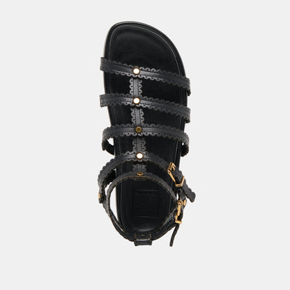 Dolce Vita SHOES Susana Black Leather Sandals