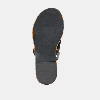 Dolce Vita SHOES Reed Black Leather Sandals