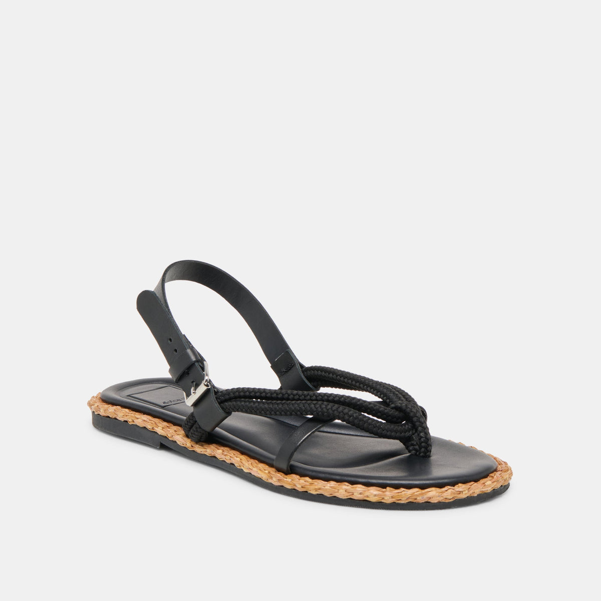 Dolce Vita SHOES Reed Black Leather Sandals