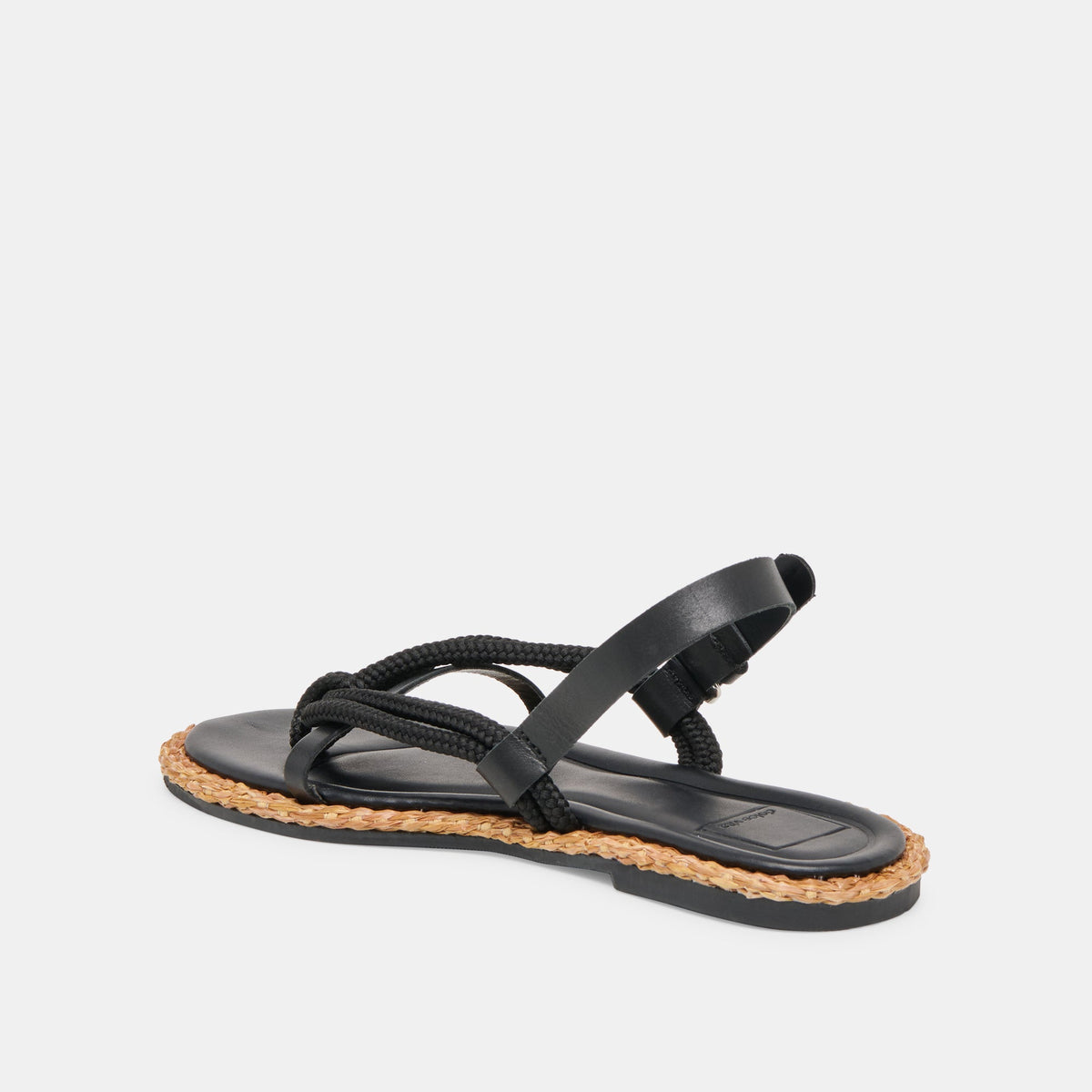 Dolce Vita SHOES Reed Black Leather Sandals