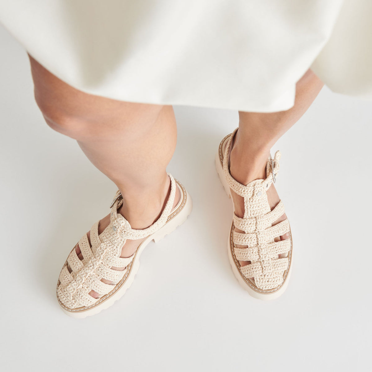 Dolce Vita SHOES LASLY SANDALS OATMEAL KNIT
 – Dolce Vita