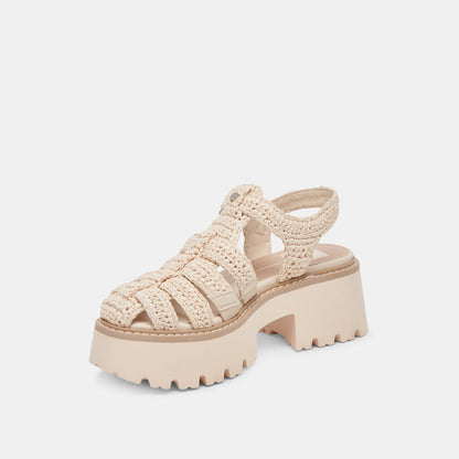 Dolce Vita SHOES LASLY SANDALS OATMEAL KNIT
 – Dolce Vita