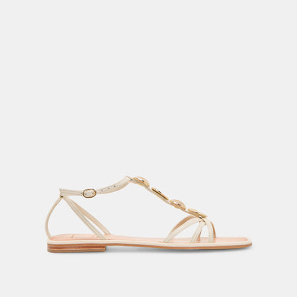 Dolce Vita SHOES Faun Off White Leather Sandals