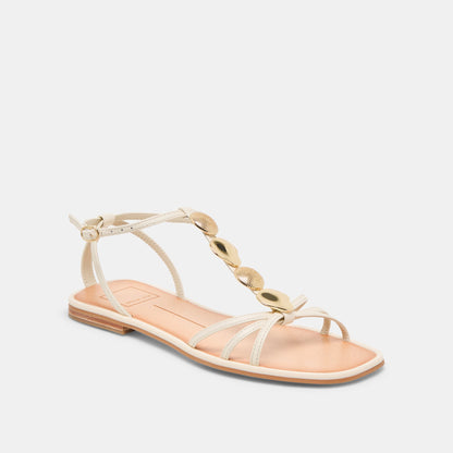 Dolce Vita SHOES Faun Off White Leather Sandals