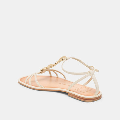 Dolce Vita SHOES Faun Off White Leather Sandals