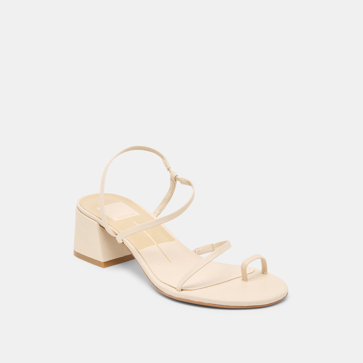 Dolce Vita SHOES Trini Creme Leather Heels