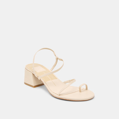 Dolce Vita SHOES Trini Creme Leather Heels