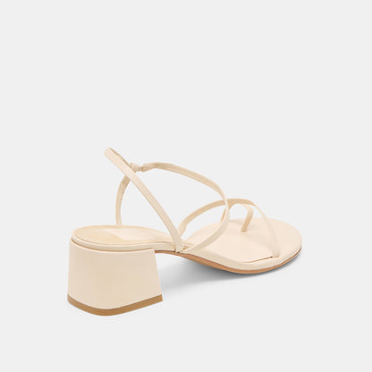 Dolce Vita SHOES Trini Creme Leather Heels