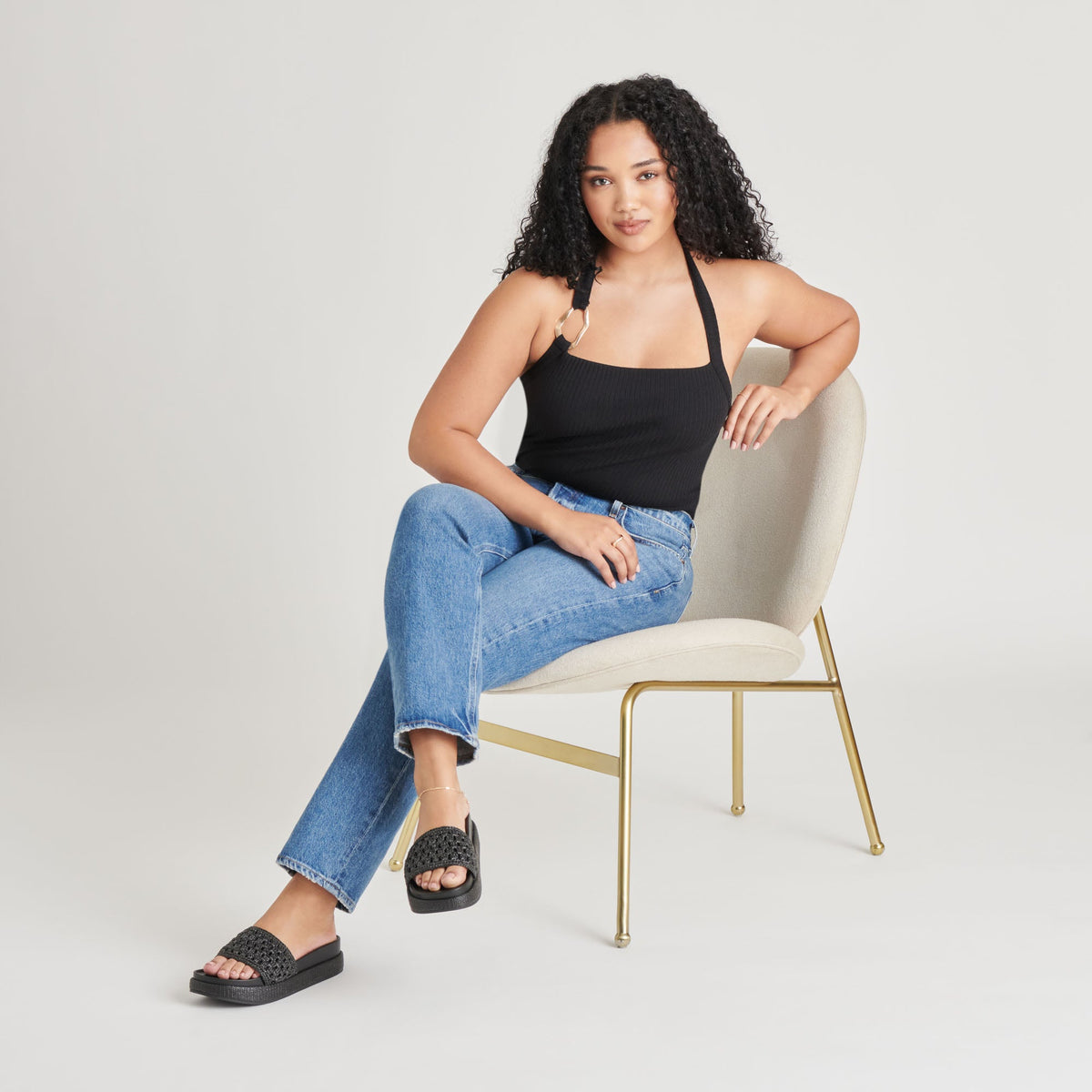 Dolce Vita SHOES SIDONA SANDALS ONYX RAFFIA
 – Dolce Vita