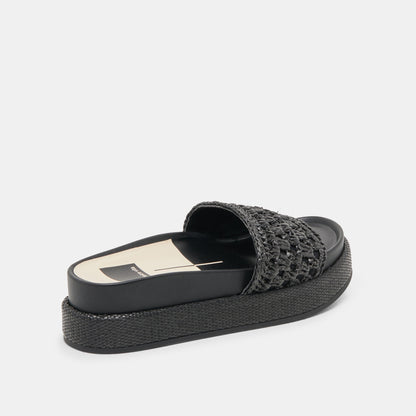 Dolce Vita SHOES SIDONA SANDALS ONYX RAFFIA
 – Dolce Vita