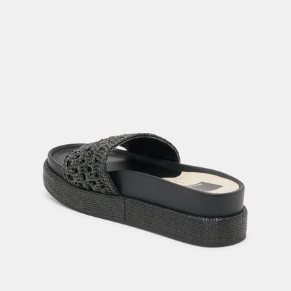 Dolce Vita SHOES SIDONA SANDALS ONYX RAFFIA
 – Dolce Vita