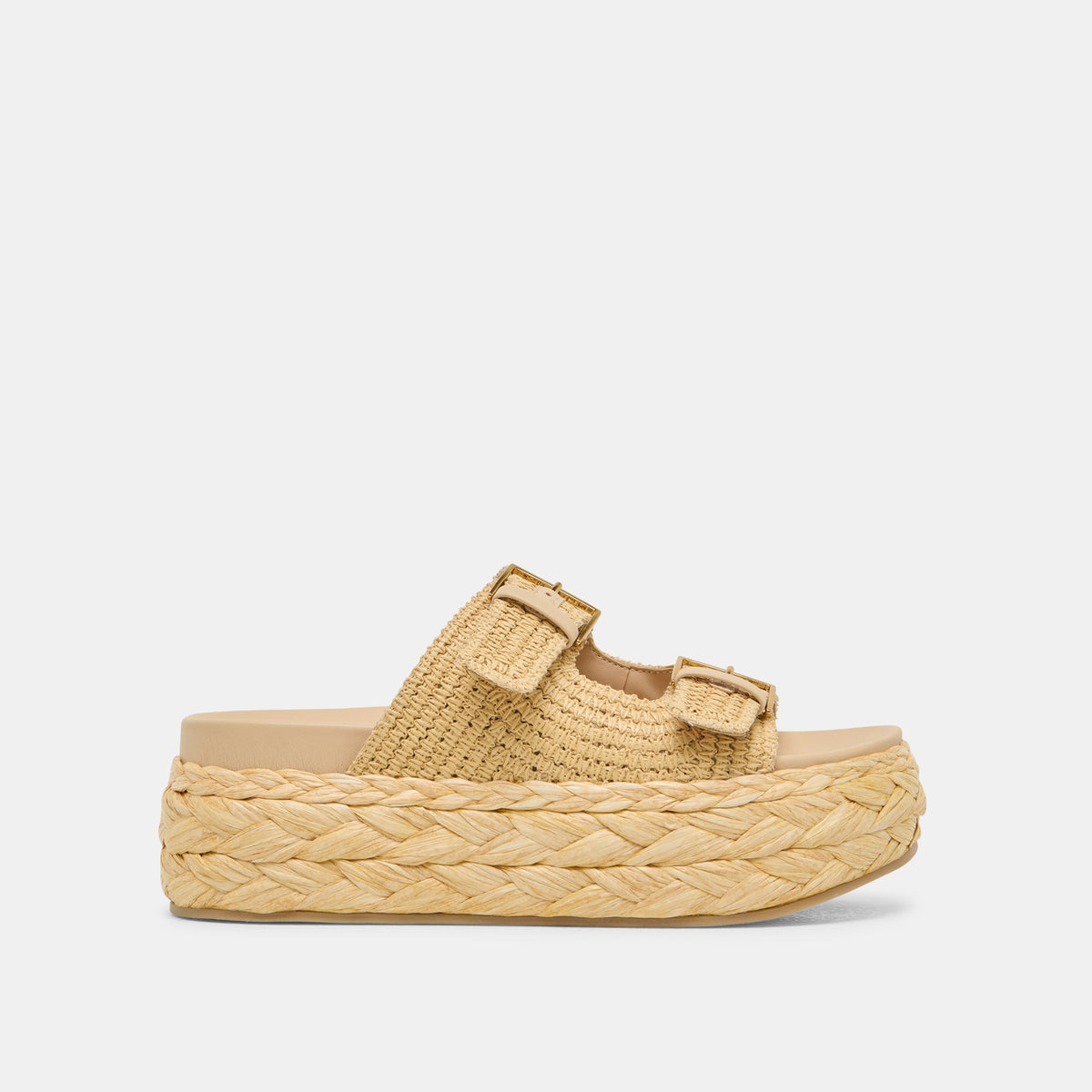 Dolce Vita SHOES Falyn Lt Natural Woven Raffia Sandals