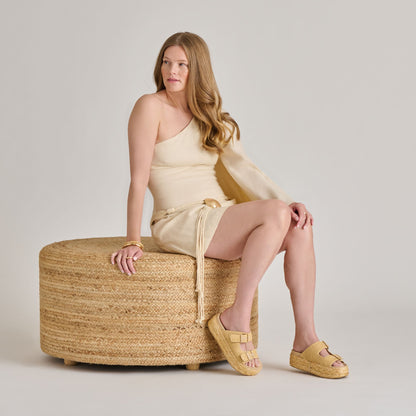 Dolce Vita SHOES Falyn Lt Natural Woven Raffia Sandals
