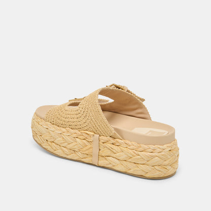 Dolce Vita SHOES Falyn Lt Natural Woven Raffia Sandals
