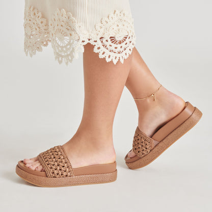 Dolce Vita SHOES SIDONA SANDALS BROWN RAFFIA
 – Dolce Vita
