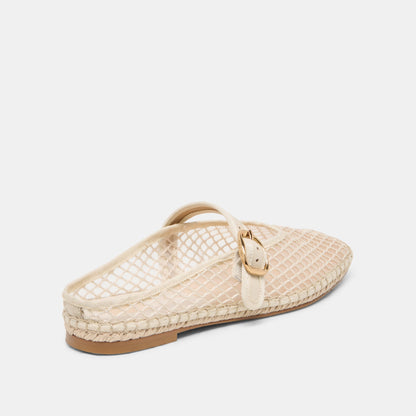 Dolce Vita SHOES Milie Ecru Woven Mesh Flats