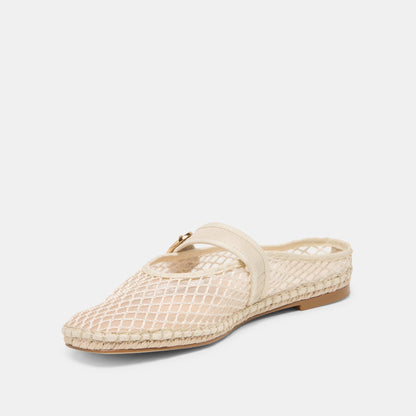 Dolce Vita SHOES Milie Ecru Woven Mesh Flats