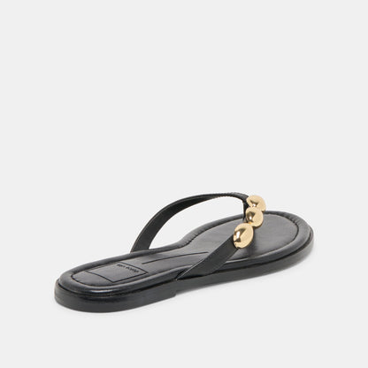 Dolce Vita SHOES Juny Black Leather Sandals