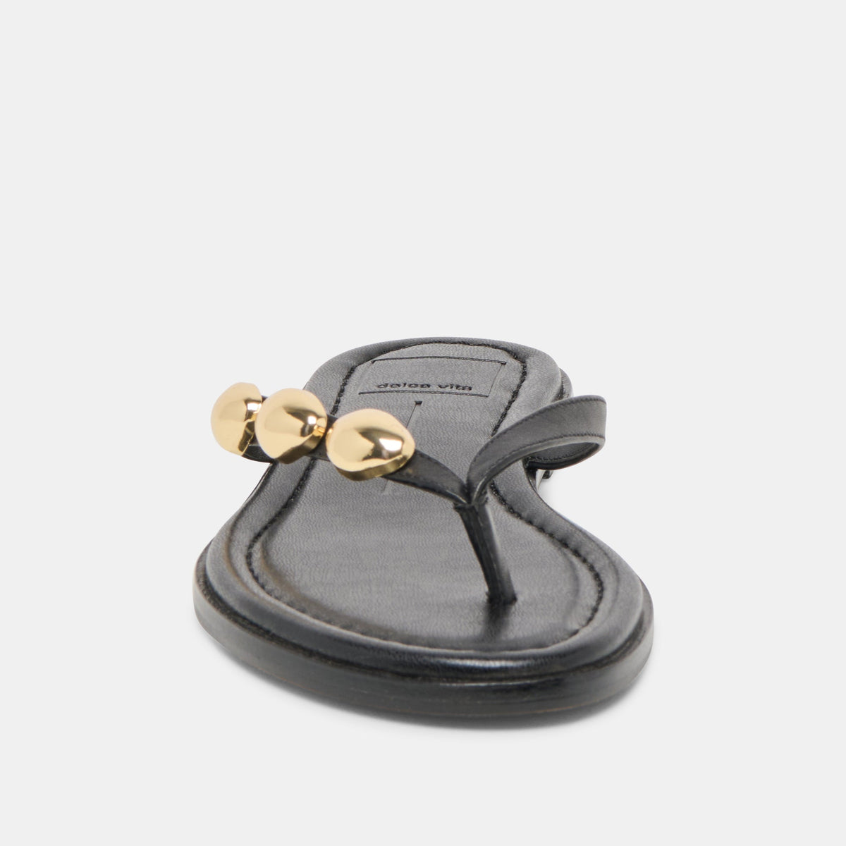 Dolce Vita SHOES Juny Black Leather Sandals