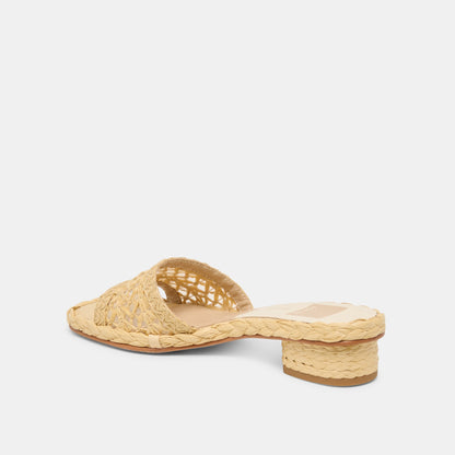 Dolce Vita SHOES Dixi Lt Natural Cross Hatch Raffia Sandals
