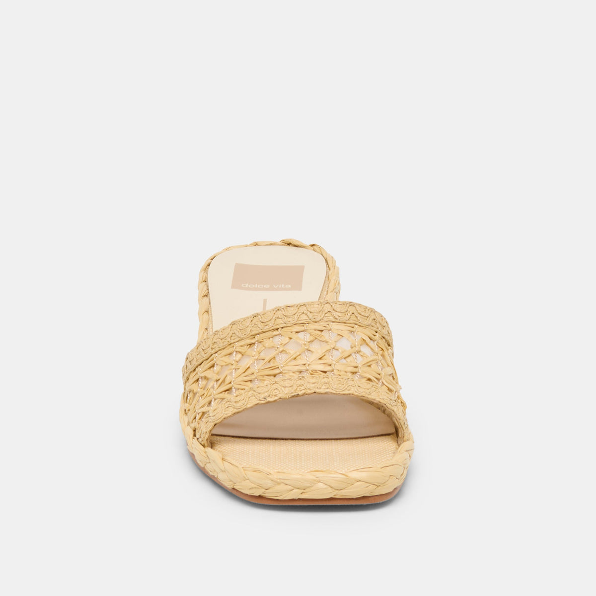 Dolce Vita SHOES Dixi Lt Natural Cross Hatch Raffia Sandals