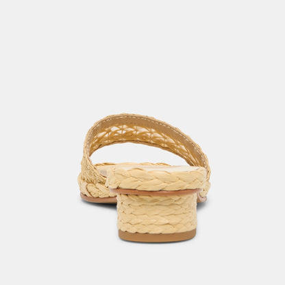 Dolce Vita SHOES Dixi Lt Natural Cross Hatch Raffia Sandals