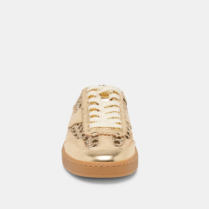 Dolce Vita SHOES Notice Slide Gold Woven Stella Sneakers