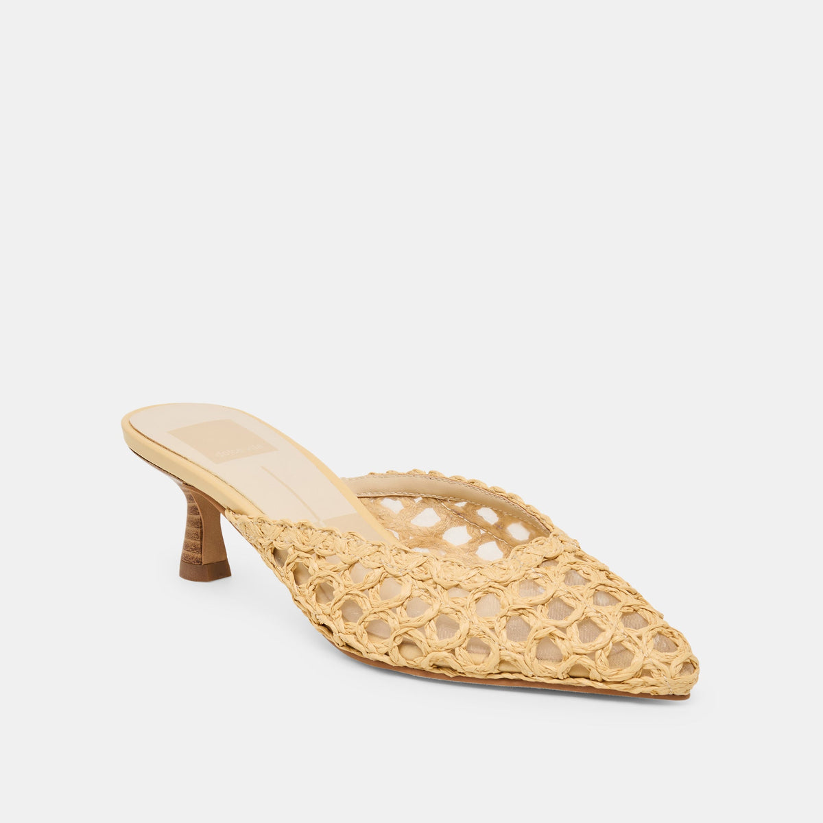 Dolce Vita SHOES Cleo Loop Natural Raffia Heels
