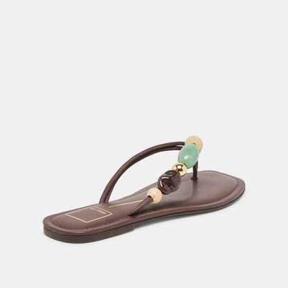 Dolce Vita SHOES Cely Dk Brown Leather Sandals