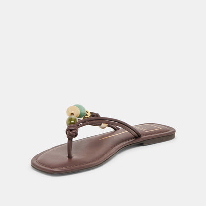 Dolce Vita SHOES Cely Dk Brown Leather Sandals