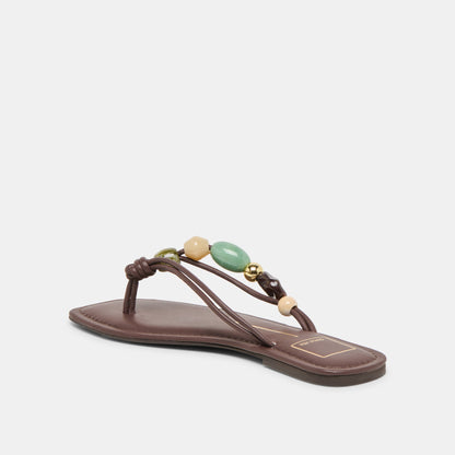 Dolce Vita SHOES Cely Dk Brown Leather Sandals