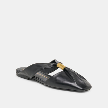 Dolce Vita SHOES Franey Black Leather Flats