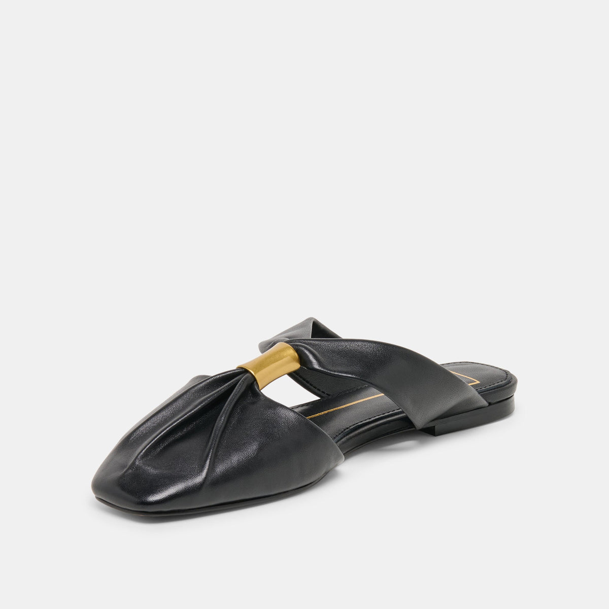Dolce Vita SHOES Franey Black Leather Flats