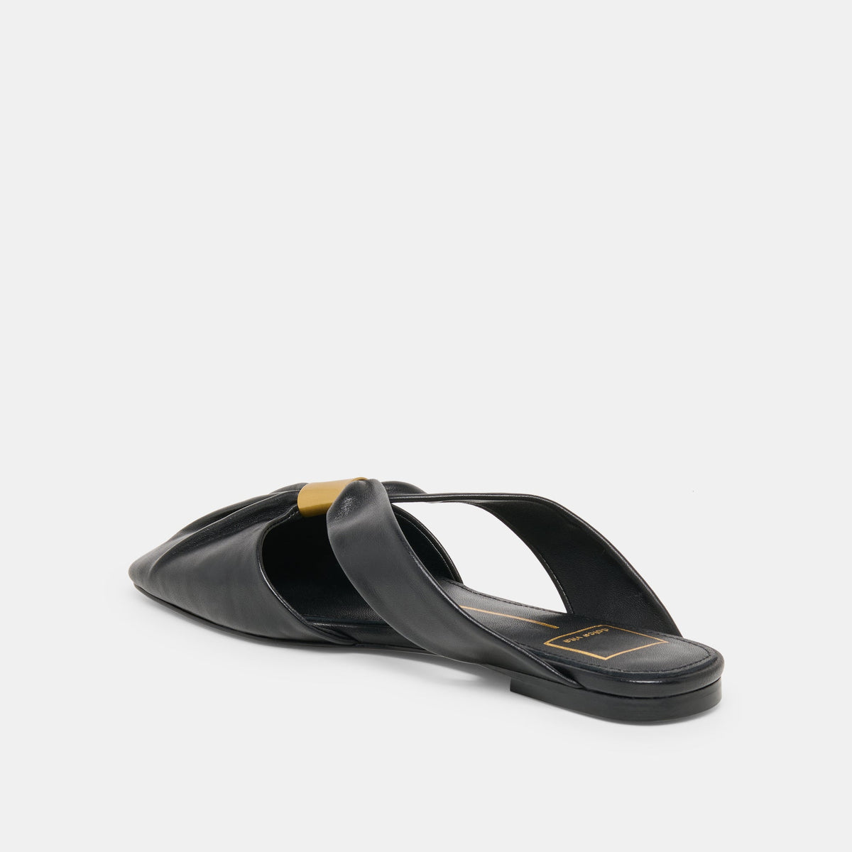 Dolce Vita SHOES Franey Black Leather Flats