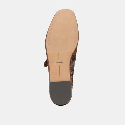 Dolce Vita SHOES Milie Chocolate Woven Mesh Flats