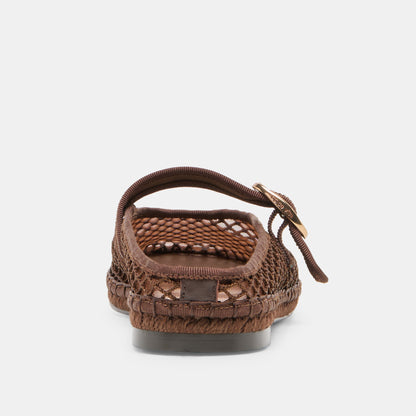 Dolce Vita SHOES Milie Chocolate Woven Mesh Flats