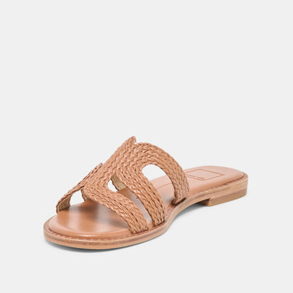 Dolce Vita SHOES EMON Caramel Stella Slide Open-Toe Sandals