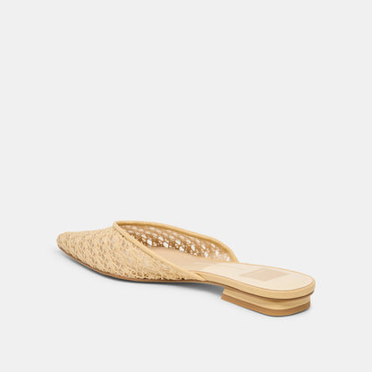 Dolce Vita SHOES Elm Natural Cross Hatch Raffia Flats
