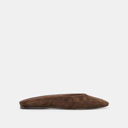 Dolce Vita SHOES Eila Dk Brown Suede Flats
